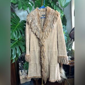 Raffaelo Genuine Suede Leather Penny Lane Vintage Jacket